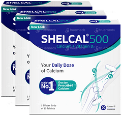 Shelcal 500 Tablet 15 Pack Of 3