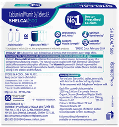 Shelcal 500 Tablet 15 Pack Of 3