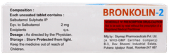 Bronkolin 2 Tablet 10 Bronkolin 2 Tablet 10