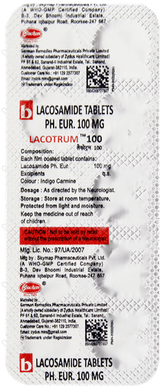Lacotrum 100mg Tablet 10