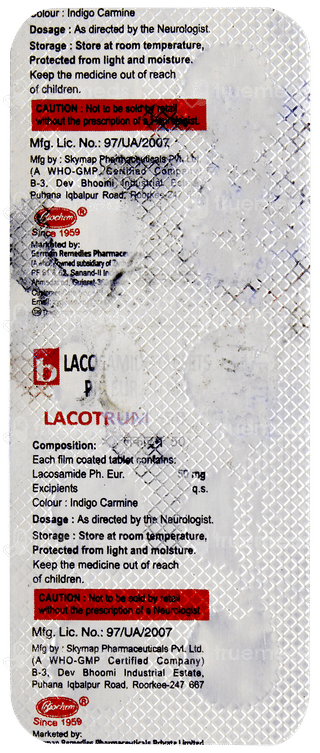 Lacotrum 50mg Tablet 10