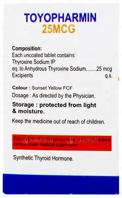Toyopharmin 25mcg Tablet 100 Toyopharmin 25mcg Tablet 100