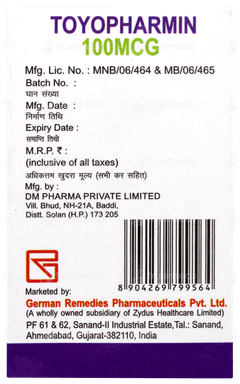 Toyopharmin 100mcg Tablet 100 Toyopharmin 100mcg Tablet 100