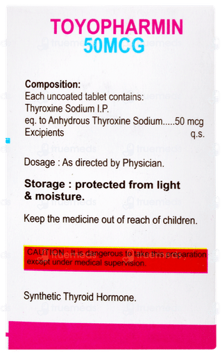 Toyopharmin 50mcg Tablet 100