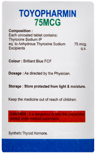 Toyopharmin 75mcg Tablet 100