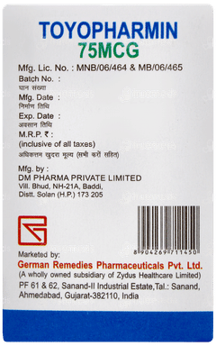 Toyopharmin 75mcg Tablet 100
