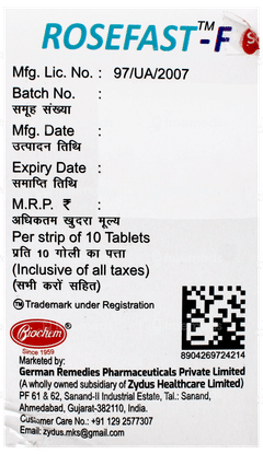 Rosefast F Tablet 10 Rosefast F Tablet 10