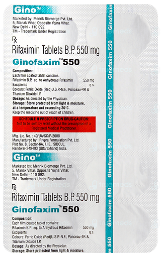 Ginofaxim 550 Tablet 10