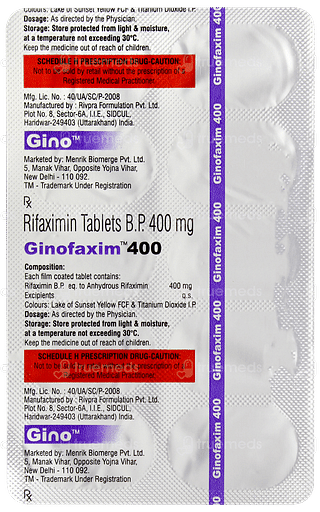 Ginofaxim 400 Tablet 10