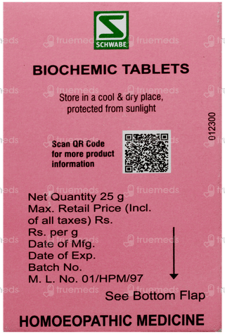 Dr Willmar Schwabe Natrum Muriaticum 6x Biochemic Tablet 25gm