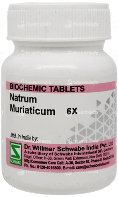 Dr Willmar Schwabe Natrum Muriaticum 6x Biochemic Tablet 25gm