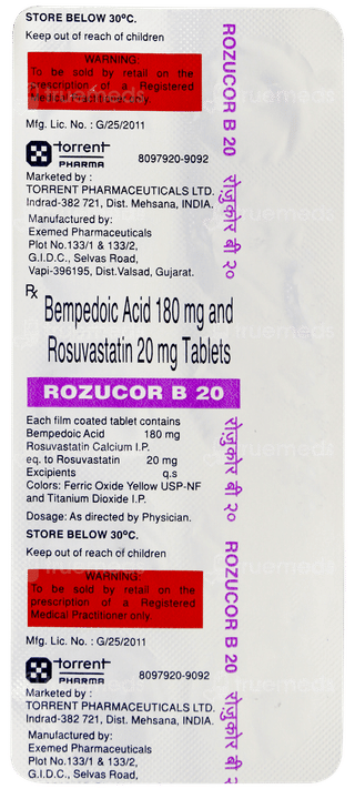 Rozucor B 20 Tablet 10