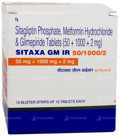 Sitaxa Gm Ir 50/1000/2 Tablet 10 Sitaxa Gm Ir 50/1000/2 Tablet 10