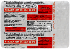 Sitaxa Gm Ir 50/1000/2 Tablet 10 Sitaxa Gm Ir 50/1000/2 Tablet 10