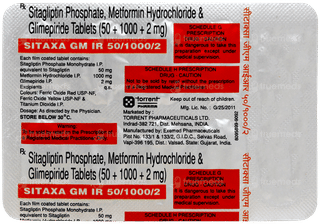 Sitaxa Gm Ir 50/1000/2 Tablet 10
