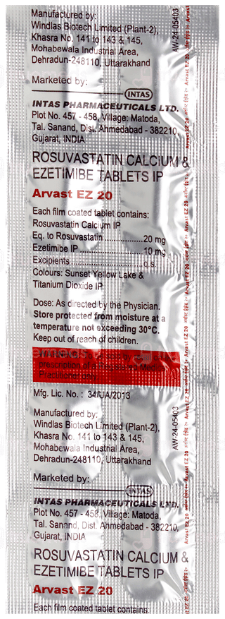 Arvast Ez 20 Tablet 10