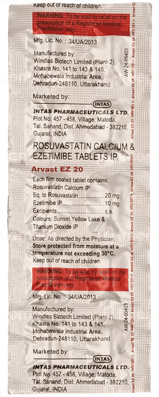 Arvast Ez 20 Tablet 10