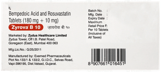 Zyrova B 10 Tablet 10