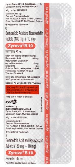 Zyrova B 10 Tablet 10