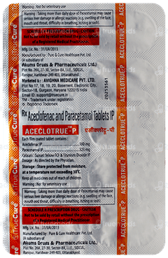 Aceclotrue P Tablet 10 Aceclotrue P Tablet 10