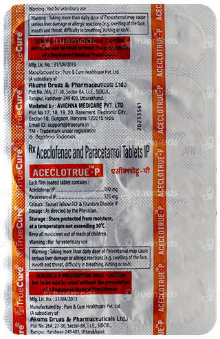 Aceclotrue P Tablet 10