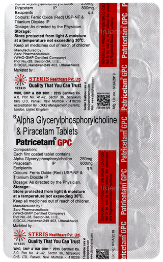 Patricetam Gpc Tablet 10
