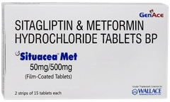 Situacea Met 50mg/500mg Tablet 15 Situacea Met 50mg/500mg Tablet 15
