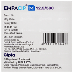 Empacip M 12.5/500 Tablet 10