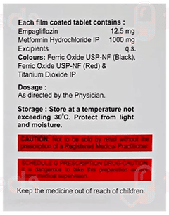 Emphaliv Met 12.5Mg + 1000Mg Tablet 10 Emphaliv Met 12.5Mg + 1000Mg Tablet 10