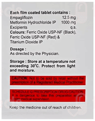 Emphaliv Met 12.5Mg + 1000Mg Tablet 10