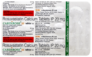 Cardirose 20 Tablet 15
