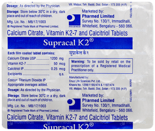 Supracal K2 Tablet 15