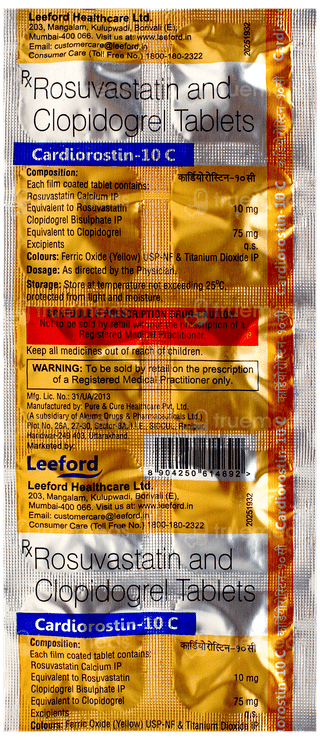 Cardiorostin 10 C Tablet 10