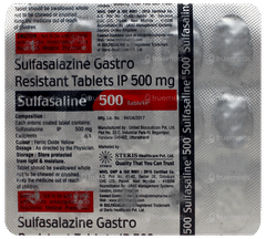 Sulfasaline 500 Tablet 15 Sulfasaline 500 Tablet 15