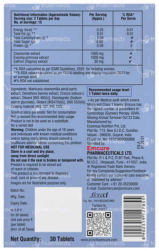 Galact Plus New Mom Stress Relief Tablet 30