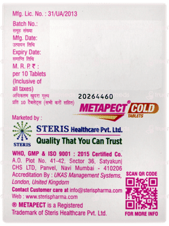Metapect Cold Tablet 10