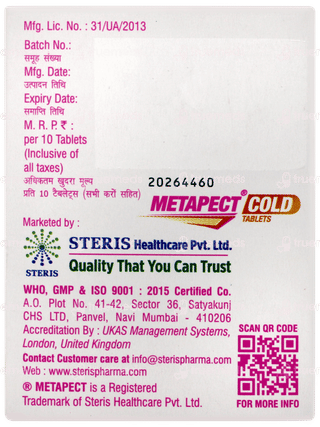Metapect Cold Tablet 10