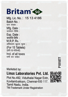 Britam 50 Tablet 15 Britam 50 Tablet 15