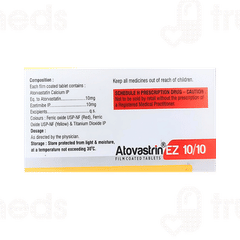 Atovastrin Ez 10/10 Tablet 10 Atovastrin Ez 10/10 Tablet 10