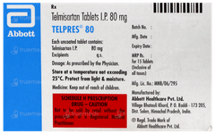 Telpres 80 Tablet 15 Telpres 80 Tablet 15