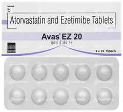 Avas Ez 20mg/10mg Tablet 10 Avas Ez 20mg/10mg Tablet 10
