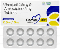 Reminil Am 2.5mg/5mg Tablet 10 Reminil Am 2.5mg/5mg Tablet 10