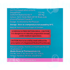 Gliempaflozin Met 12.5Mg/500Mg Tablet 10