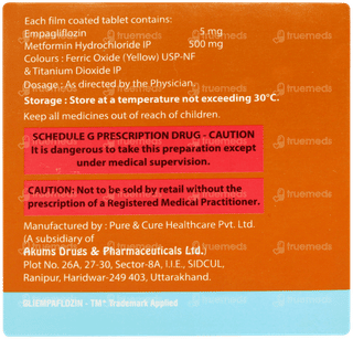 Gliempaflozin Met 5mg/500mg Tablet 10