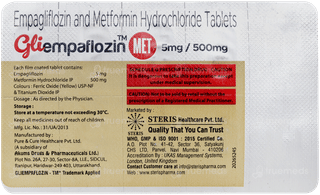 Gliempaflozin Met 5mg/500mg Tablet 10