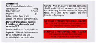 Telsazex Ct 40/6.25 Tablet 10