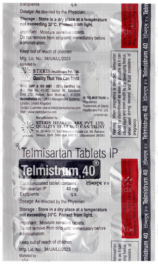 Telmistrum 40 Tablet 15