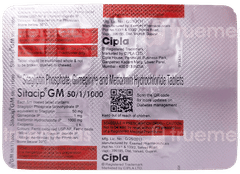 Sitacip Gm 50Mg/2Mg/1000Mg Tablet 10 Sitacip Gm 50Mg/2Mg/1000Mg Tablet 10