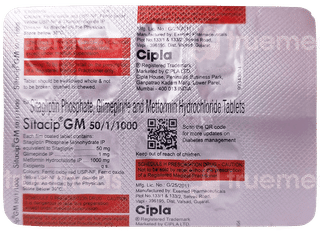Sitacip Gm 50Mg/2Mg/1000Mg Tablet 10