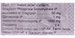 Sitacip Gm 50Mg/2Mg/1000Mg Tablet 10 Sitacip Gm 50Mg/2Mg/1000Mg Tablet 10